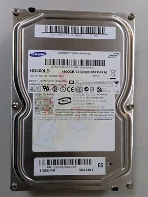 3,5'' PC IDE ATA 400GB HDD Samsung SpinPoint HD400LD T133 Festplatte HDD 7200U/min