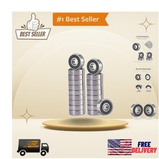 608 2RS Miniature Ball Bearings 20 Pcs Precision Steel Set for Small Machinery