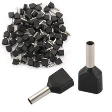 1000 PCS Black TE1508 Insulated Ferrule Pin Cord End Terminal AWG 16/1.5mm