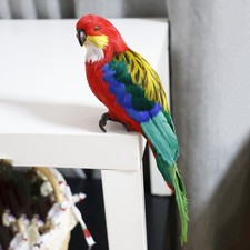 Feather Parrot Macaw Artificial Parrot Figurines Large Art Crafts Photo Props