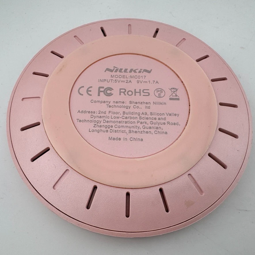 Nillkin MC017 Qi Fast Wireless Charger Charging Pad w/ USB Cable - PINK - Image 3 of 3
