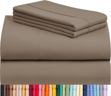 Luxclub 4 PC Queen Sheet Set, Breathable Luxury Bed Sheets, Deep Pockets 18" Wri