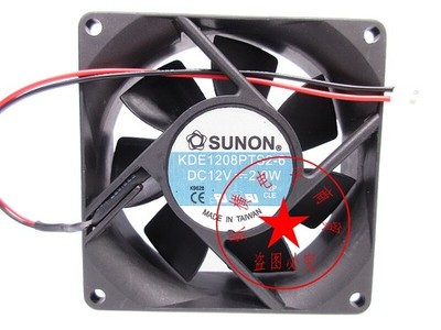 1PC   KDE1208PTS2-6 12V 2.0W 8CM 8025 two-wire cooling fan  *rr