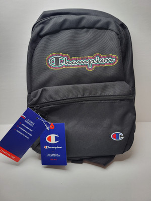 CHAMPION UNISEX VARSITY MINI BACKPACK BLACK 12 INCHES.