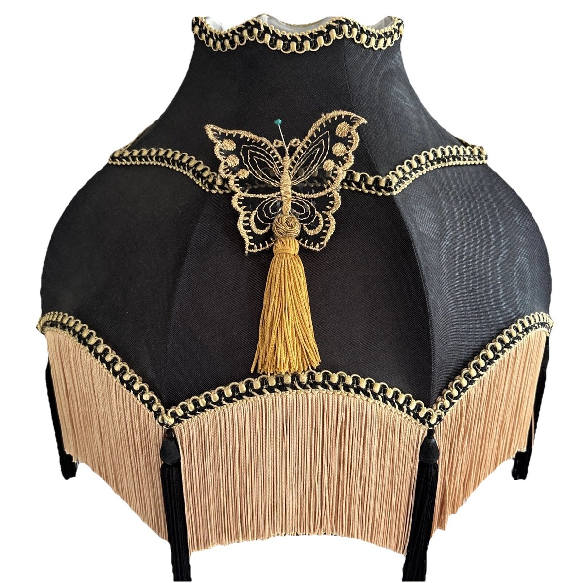 Victorian Downton Abbey Traditional Black Silk Tassel Fringes