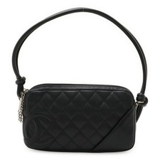 Chanel Cambon Line Coco Mark Shoulder Bag Women Black One Size
