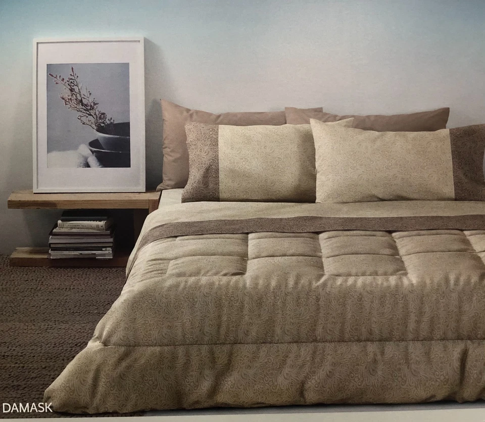 COMPLETO LETTO-ZUCCHI-Lenzuola SOPRA-SOTTO-FEDERE-100%COTONE Percalle 70fili/cmq - Immagine 2 di 4