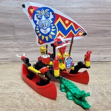 🎯VINTAGE 90s LEGO Islander Catamaran 6256 - Complete 1994 Pirates Set