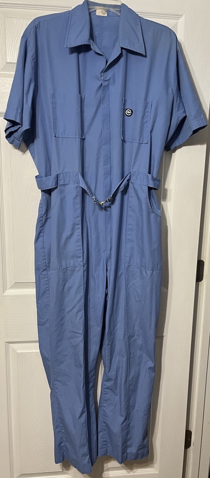 Vtg American Classic Para Suit Coveralls Mens 46R Workwear Grunge Distressed USA
