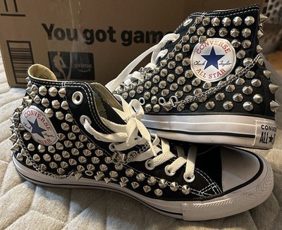 Genuine CONVERSE All-star Chuck Taylor as core Hi Studed Sneakers Sheos