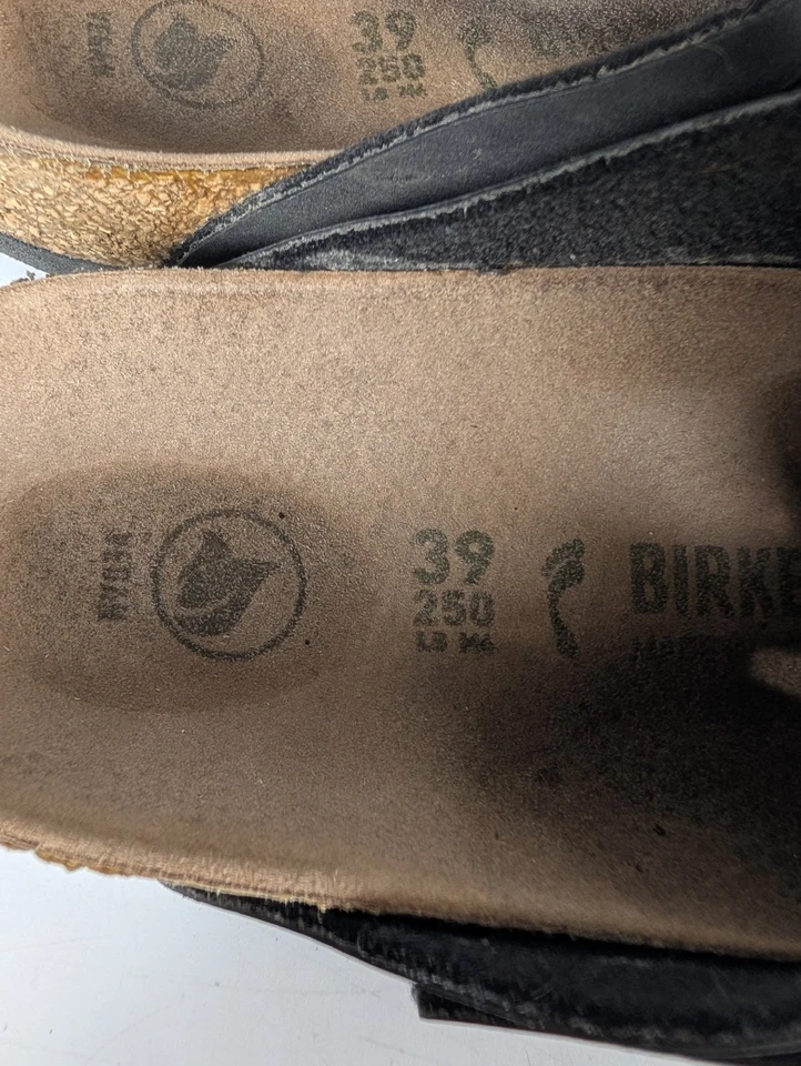 Zuecos Birkenstock Boston para mujer de cuero vegano talla original: 39/8 negros Foto 2 de 4
