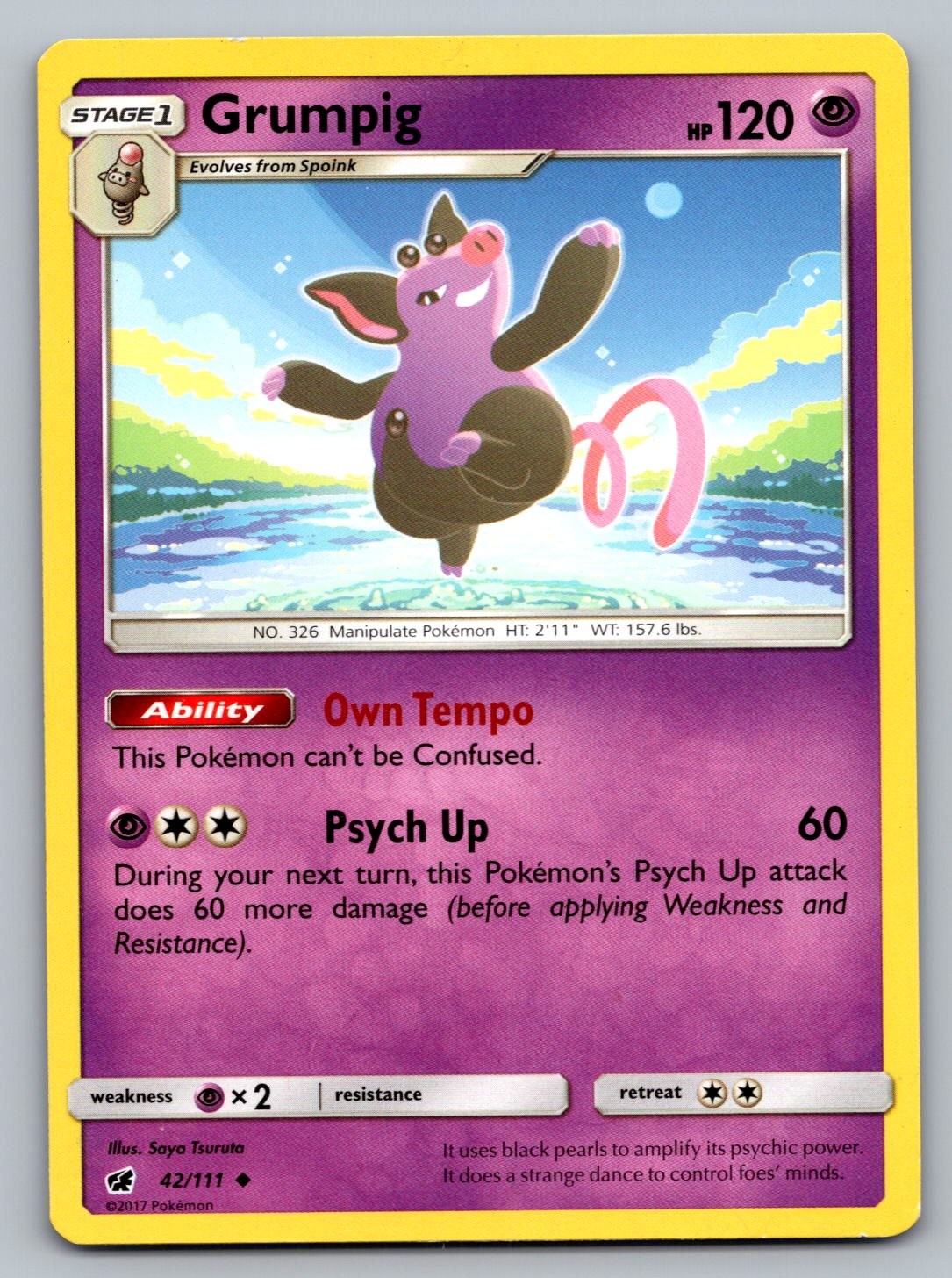 Pokemon TCG SM - Crimson Invasion Grumpig 42/111