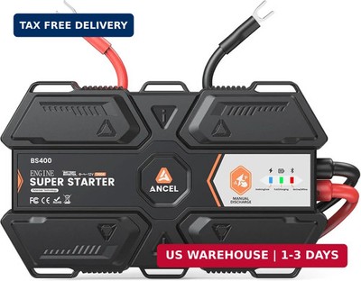 ANCEL BS400 Engine Super Starter - Permanently Connected Jump Starter with Super