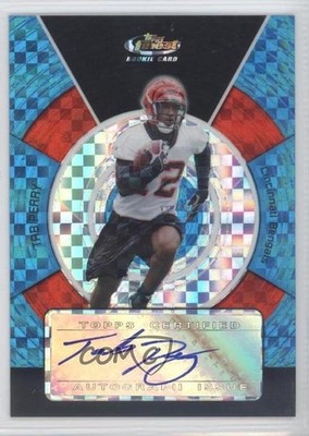 2005 Topps Finest Blue X-Fractor 3/150 Tab Perry Rookie Auto RC 0s3
