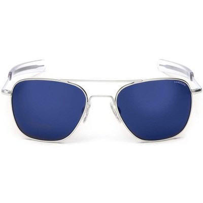 Sonnenbrillen  Randolph AF158 55 20 140 Matte Chrome Atlantic Blue 100% Authenti