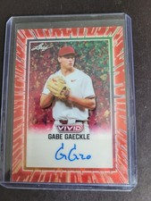Gabe Gaeckle 2025 Leaf Metal Orange Shimmer 1/1 Auto