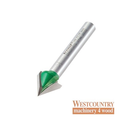 Trend C043X1/4TC CraftPro Fase V-Nut Router Fräser 60 Grad x 12,7 mm Durchmesser x 1