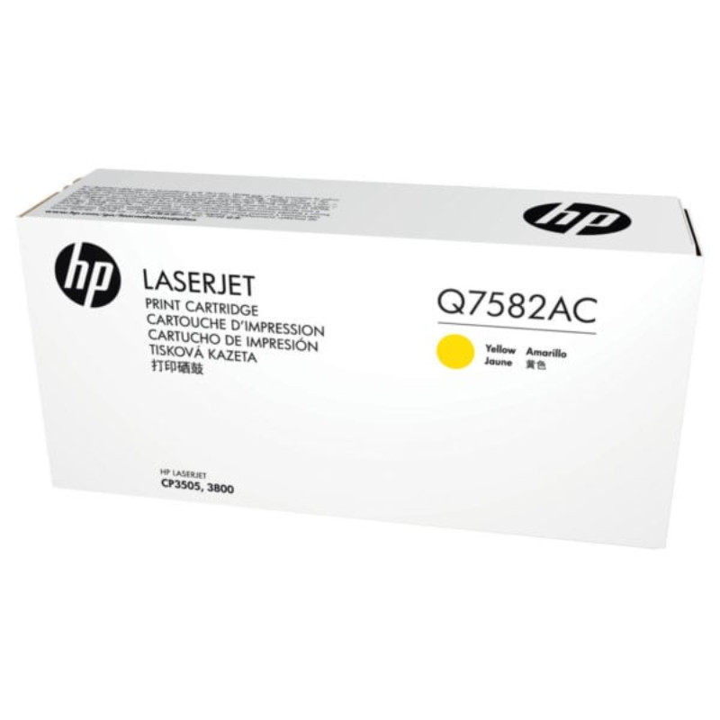 Toner Jaune HP Q7582AC de Qualité Supérieure pour Documents d'Affaires