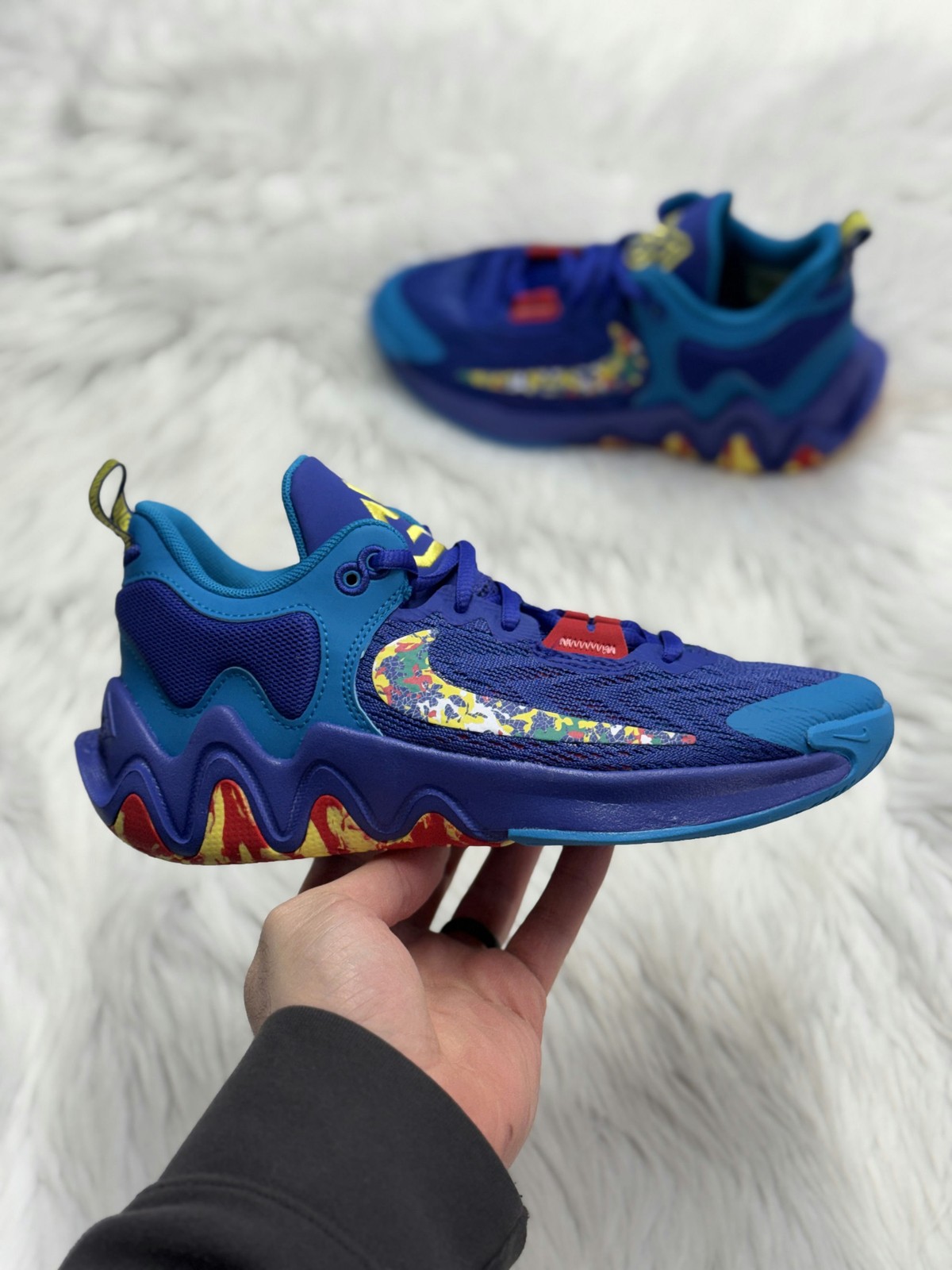 Nike Giannis Immortality 2 Lapis GS Basketball DQ1943-400 NEW Multi Sz