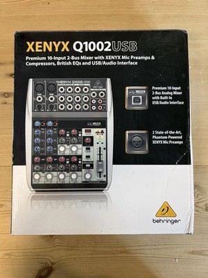 Behringer Xenyx Q1002USB 10-Input Mixer with Netzteil and Anleitung Boxed