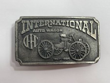 Vintage 1974 Bergamot Brass Works - International Auto Wagon Belt Buckle