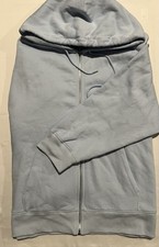 New Victoria s Secret Pink Full Zip Hoodie XXL Drawstring Light Blue NWT