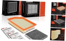 2-PC Engine & Cabin Air Filter with Activated Carbon Compatible with Jeep