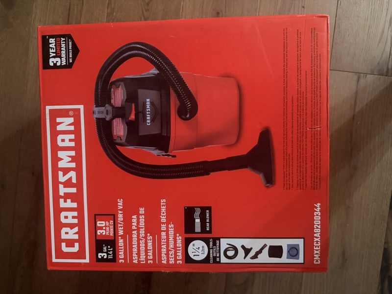 Craftsman Husky 3 Gallon Wet Dry Shop Vac