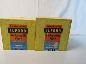 2 ILFORD Photgraphic Paper NT6 Recording Paper 8ft. x 1/2" Roll Black and White
