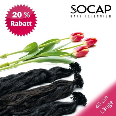 Lagerverkauf: SOCAP Hair Extensions, gewellt Struktur, 40 cm - Sonderpreis!