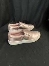 Zapatillas Mocasines Lacoste Niñas Rosa Metálico Talla 11