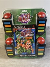 Pacchetto PS2 Buzz Junior Jungle Party Sony nuovo sigillato in fabbrica 4 controller Buzz