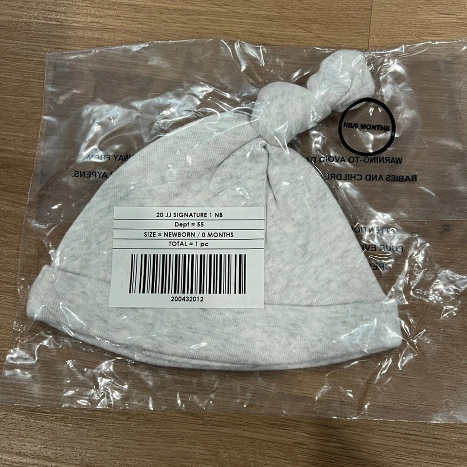 Sombrero recién nacido gris Janie and Jack nuevo con etiquetas Foto 2 de 3