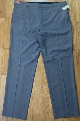 Van Heusen Straight Fit Stretch Wrinkle Free Flex Waist Grey Pants - Men s 44x34