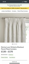 Dorma Luxe Wisteria Blackout Pencil PleatCurtains
