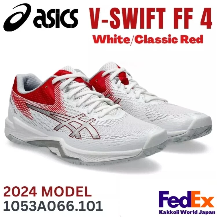 Asics V-Swift FF 4 White Classic Red for sale | eBay