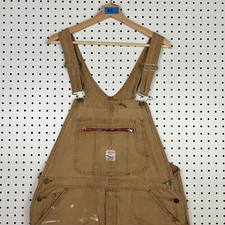 Pointer Brand Overalls Bibs Size 38x30 Vintage 90s Cotton Duck Canvas Brown Hunt