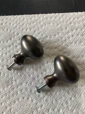 Lot de 2 BOUTONS ovales en bronze tiroir armoire 1,5"