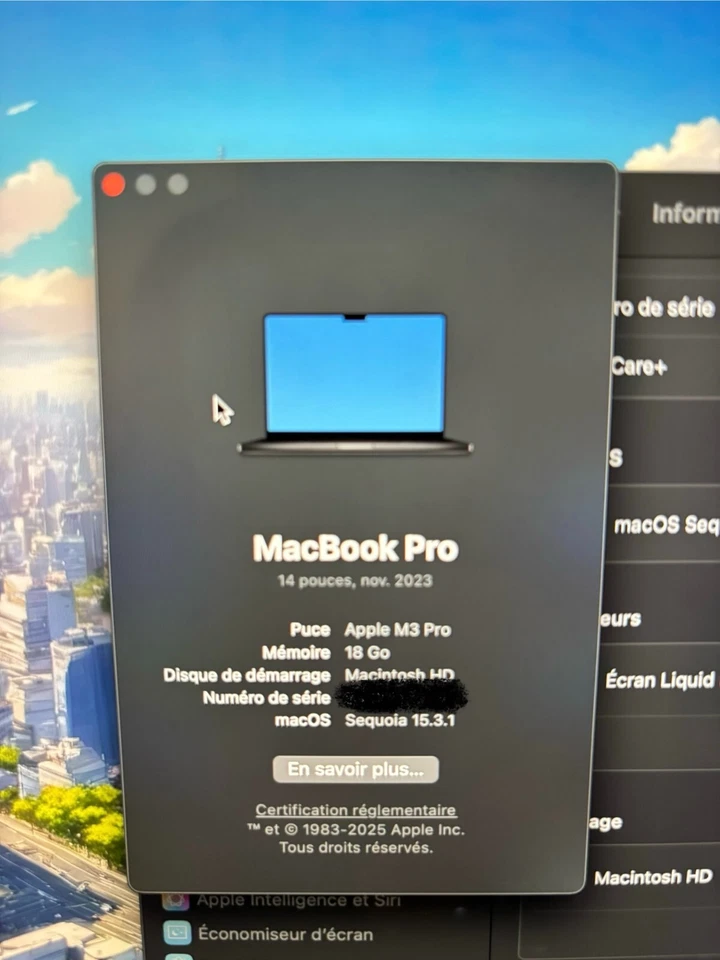 Apple MacBook Pro 14" M3 Pro · 18GB · 1TB, photo 4 sur 5