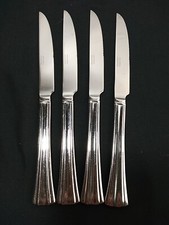 Reed  Barton "Brookshire" Stainless Steel Serrated Dinner Knives Set Of 4  9 "