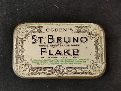 ogden's tobacco tin Antique ogden's St Bruno flake tobacco tin.Collectable