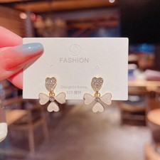 Elegant Flower Dangle Drop Earrings for Women,Love Heart Earrings,Jewelry Gifts