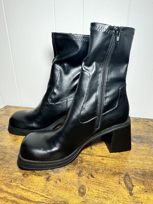 y2k Ferraga square-toe leather loafers Y2k Square Toes Boot - Etsy