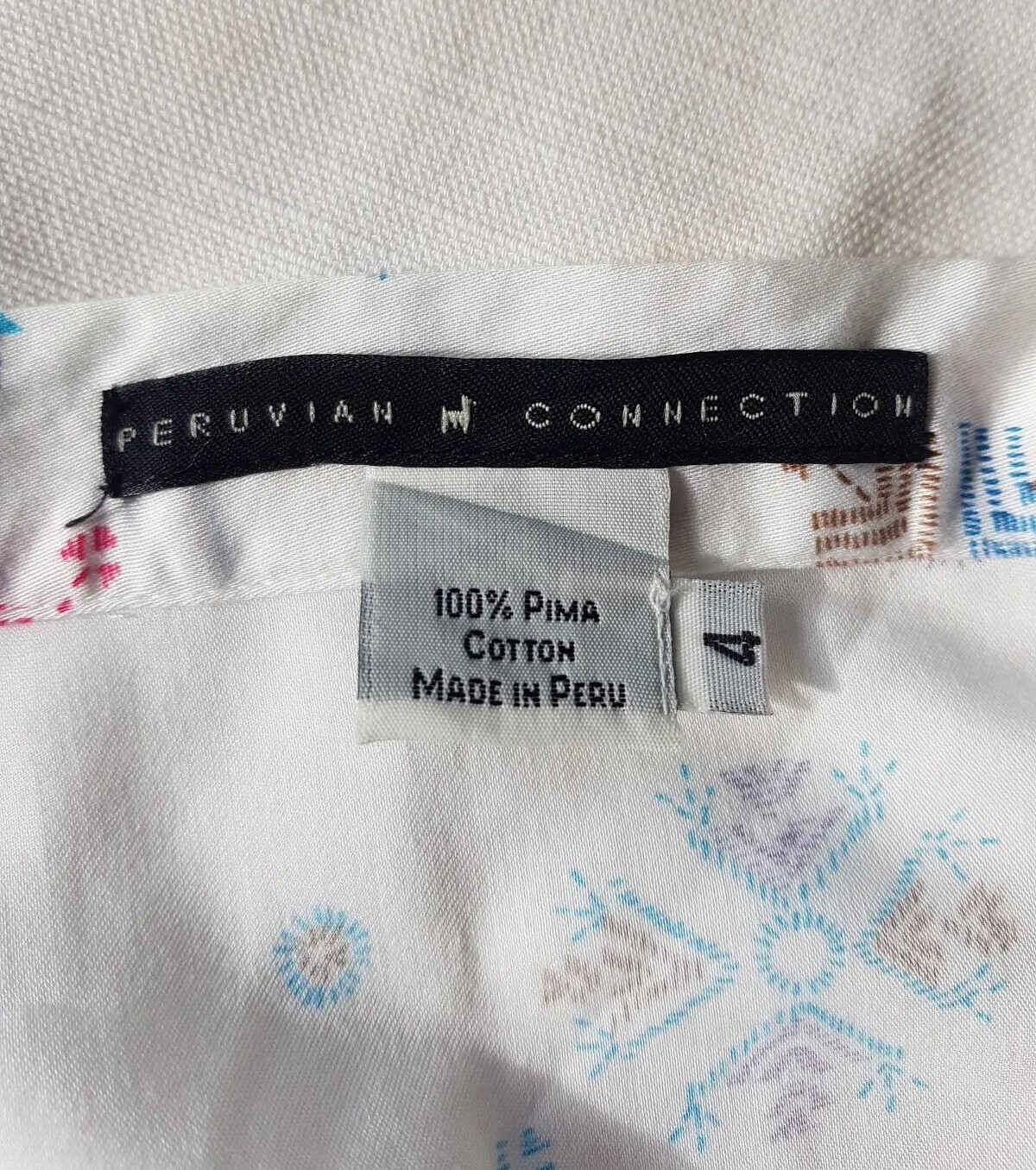 PERUVIAN CONNECTION WOMENS WHITE PATTERNED PIMA C… - image 11