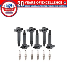 Set of 6 Ignition coil + Spark Plug Compatible with Toyota Camry Tacoma Tundra