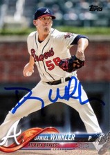 2018 Topps DANIEL WINKLER Signed Card autograph BRAVES