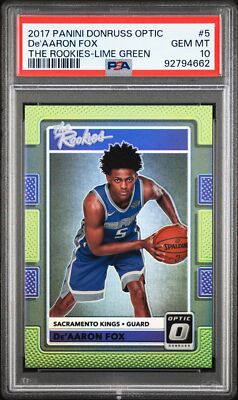 2017 PANINI DONRUSS OPTIC THE ROOKIES #5 DE'AARON FOX ROOKIE RC 19