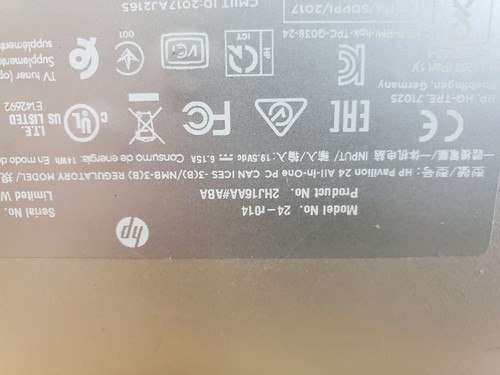 Pavilion 24-R014 AIO Computer 12 Gb Ram Win 11 Touchscreen i5-7400T 2TB - Picture 11 of 12