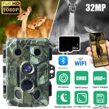 32MP Wildlife Trail Camera WiFi 1080P Night Vision Hunting Game Camera Cam w/32G