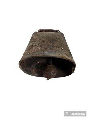 Square Rusted Cowbell Vintage Midwest Handcrafted Iron Cow Bell Rusted from Old Farm ...